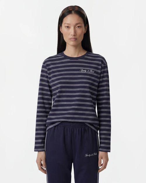 SIGNATURE LOGO EASY LONGSLEEVE / DARK NAVY/WHITE