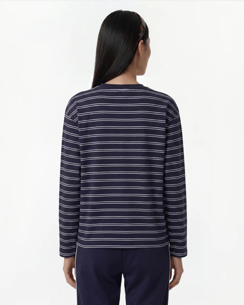 SIGNATURE LOGO EASY LONGSLEEVE / DARK NAVY/WHITE