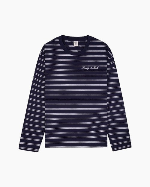 SIGNATURE LOGO EASY LONGSLEEVE / DARK NAVY/WHITE