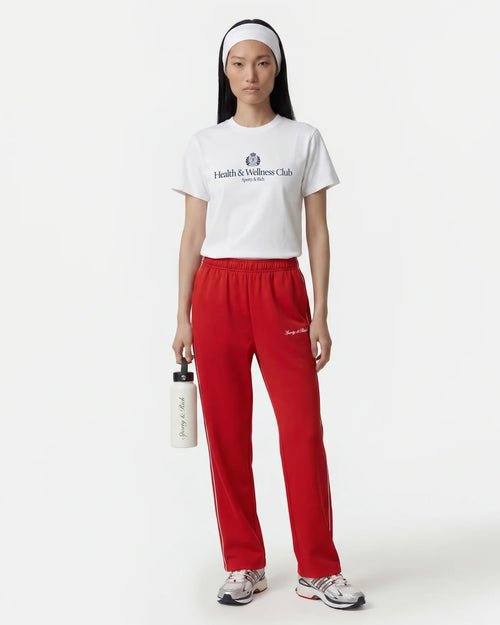 SIGNATURE LOGO RETRO TRACK PANT / RUBY/WHITE