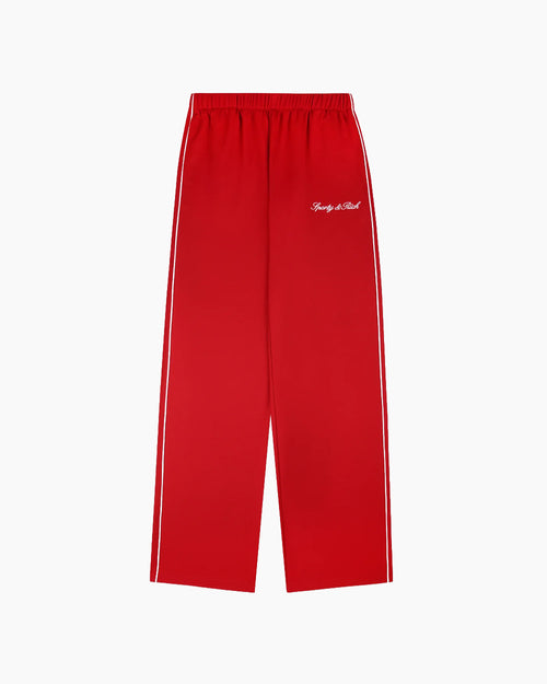 SIGNATURE LOGO RETRO TRACK PANT / RUBY/WHITE