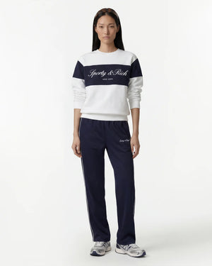 SIGNATURE LOGO RETRO TRACK PANT / DARK NAVY/WHITE