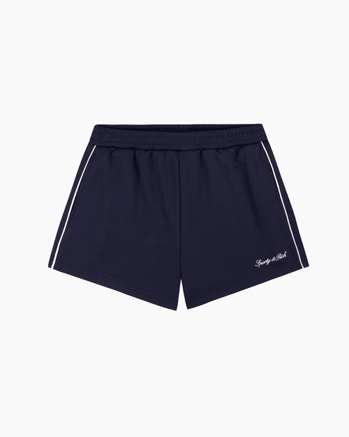 SIGNATURE LOGO RETRO TRACK SHORT / DARK NAVY/WHITE