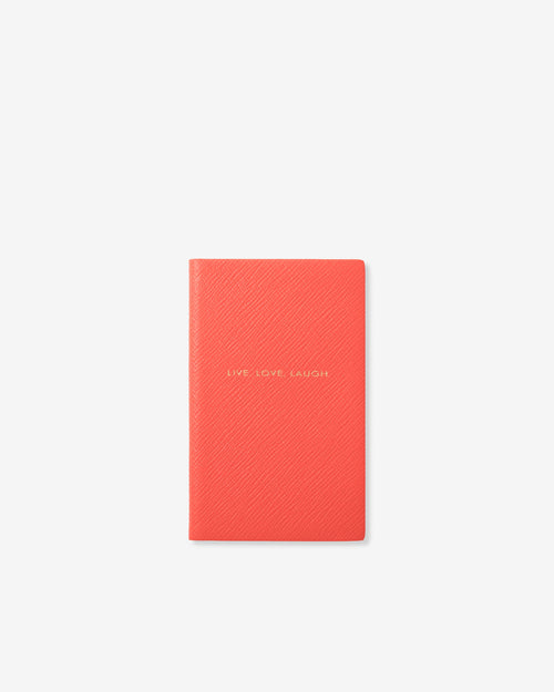 LIVE LOVE LAUGH PANAMA POCKET NOTEBOOK / CORAL