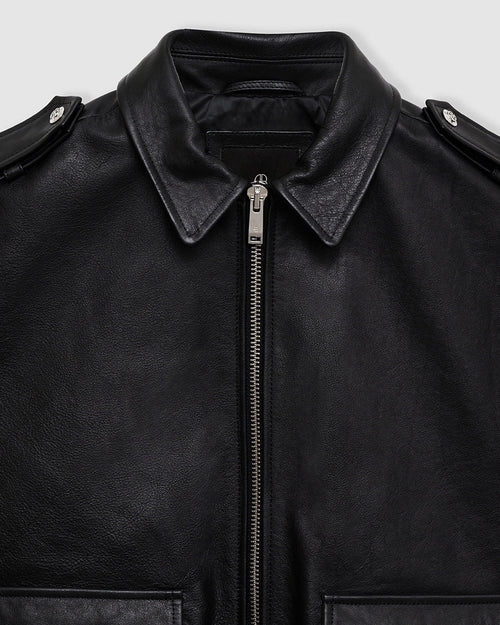 SONNIE VEST / BLACK LEATHER