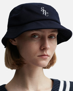 SRC PIQUE BUCKET HAT / NAVY WHITE