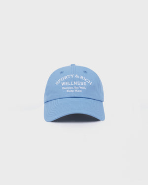 WELLNESS STUDIO EMBROIDERED HAT / SKY BLUE WHITE