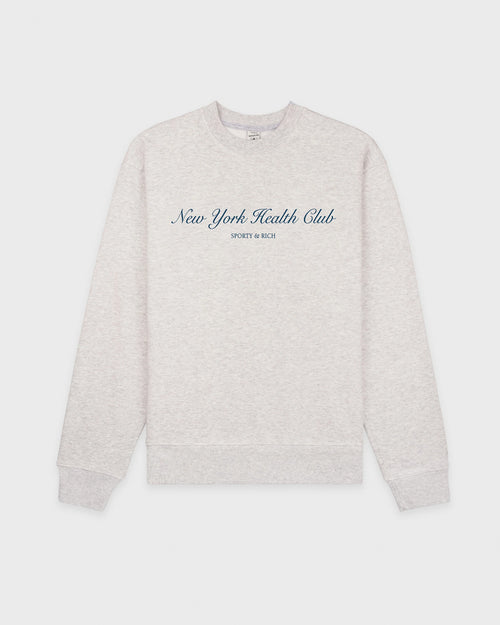 NY HEALTH CLUB CREWNECK / HEATHER GRAY NAVY