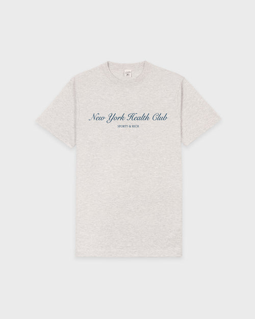 NY HEALTH CLUB T-SHIRT / HEATHER GRAY NAVY