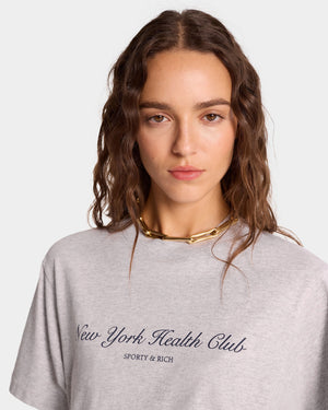 NY HEALTH CLUB T-SHIRT / HEATHER GRAY NAVY