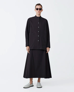 LAWSON PLEATED SKIRT / BLACK GRAPE