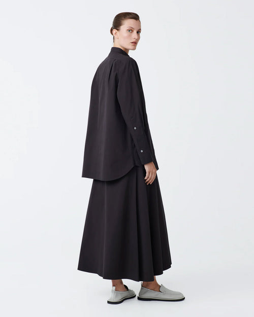 LAWSON PLEATED SKIRT / BLACK GRAPE