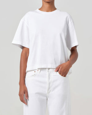 SULMA DROP SHOULDER TEE / WHITE