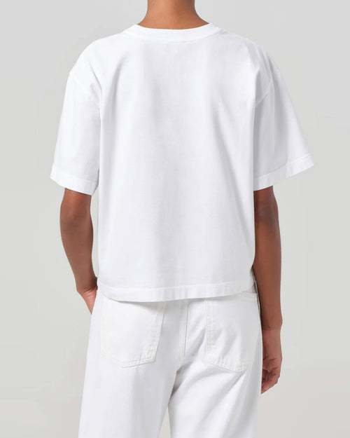 SULMA DROP SHOULDER TEE / WHITE