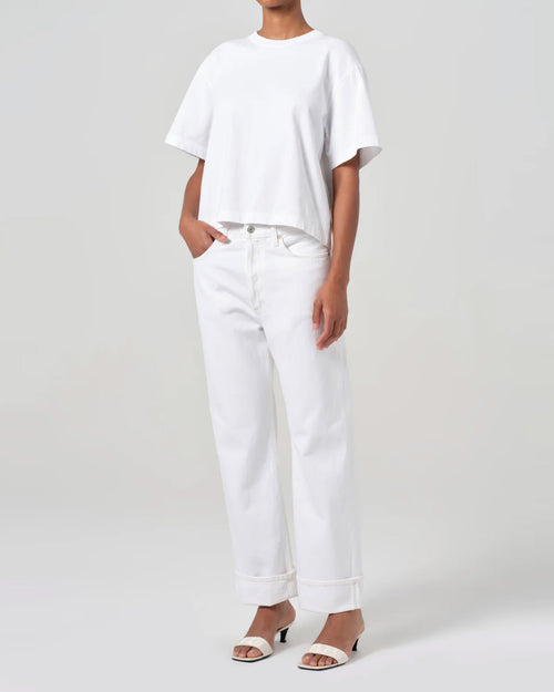 SULMA DROP SHOULDER TEE / WHITE