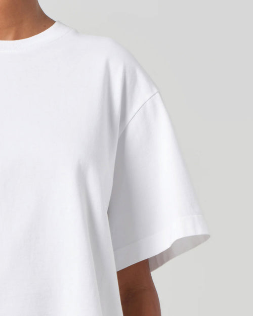 SULMA DROP SHOULDER TEE / WHITE