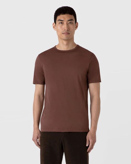 CLASSIC CREW NECK T SHIRT / COCOA BROWN