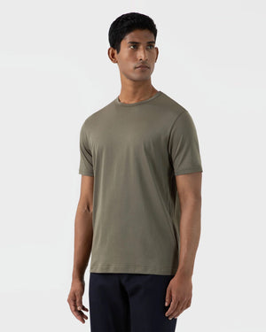 CLASSIC CREW NECK T SHIRT / KHAKI