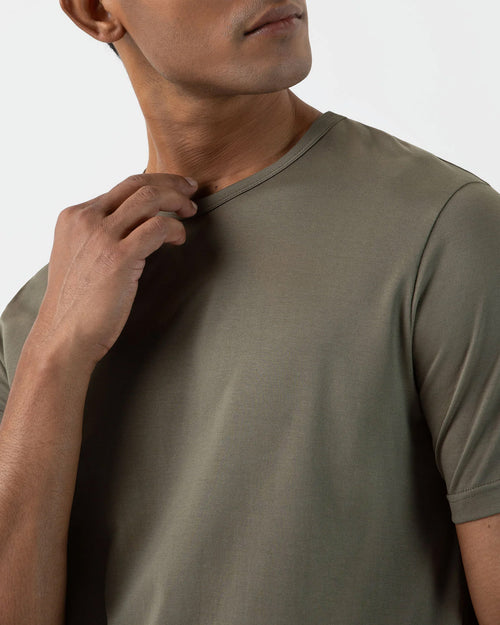 CLASSIC CREW NECK T SHIRT / KHAKI