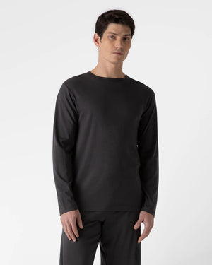 LONG SLEEVE LOUNGE T-SHIRT / CHARCOAL