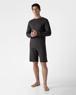 COTTON MODAL LOUNGE SHORTS / CHARCOAL