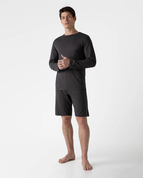 COTTON MODAL LOUNGE SHORTS / CHARCOAL