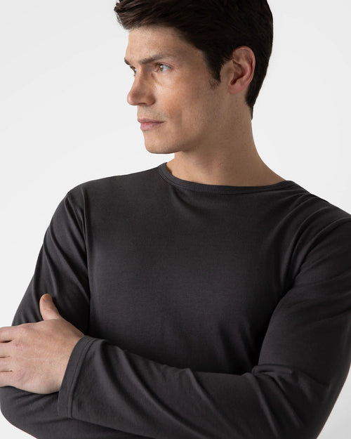 LONG SLEEVE LOUNGE T-SHIRT / CHARCOAL