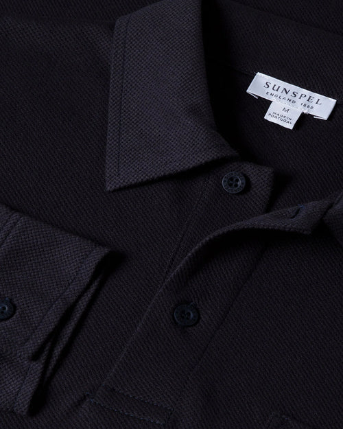 LONG SLEEVE RIVIERA POLO SHIRT / NAVY