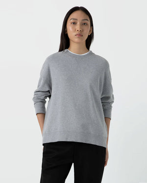 WMN'S LOOPBACK SWEATSHIRT / GREY MELANGE