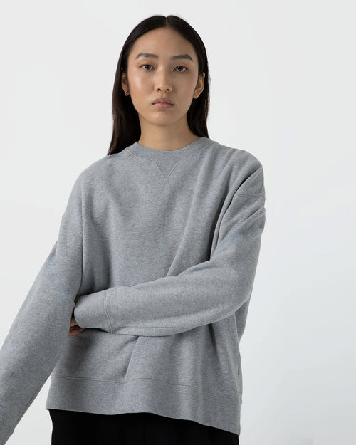 WMN'S LOOPBACK SWEATSHIRT / GREY MELANGE