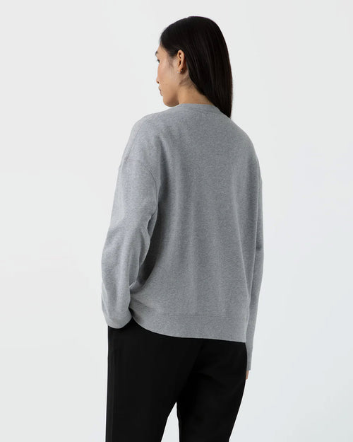 WMN'S LOOPBACK SWEATSHIRT / GREY MELANGE