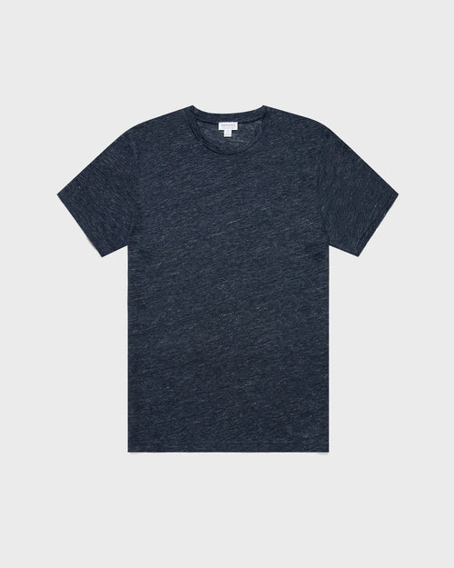 LINEN T-SHIRT / NAVY MELANGE