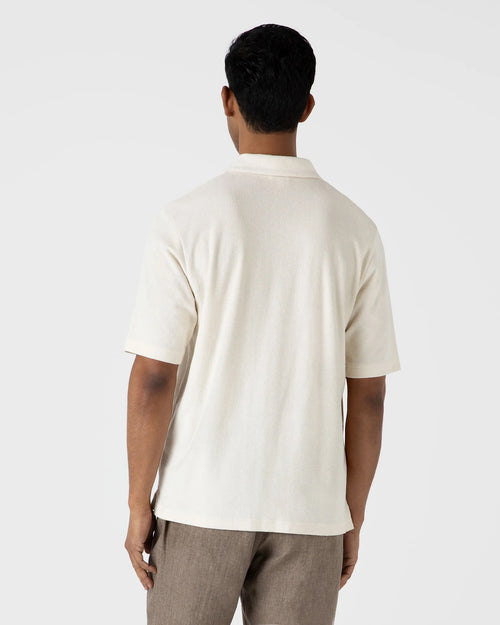 TOWELLING CAMP COLLAR SHIRT / UNDYED