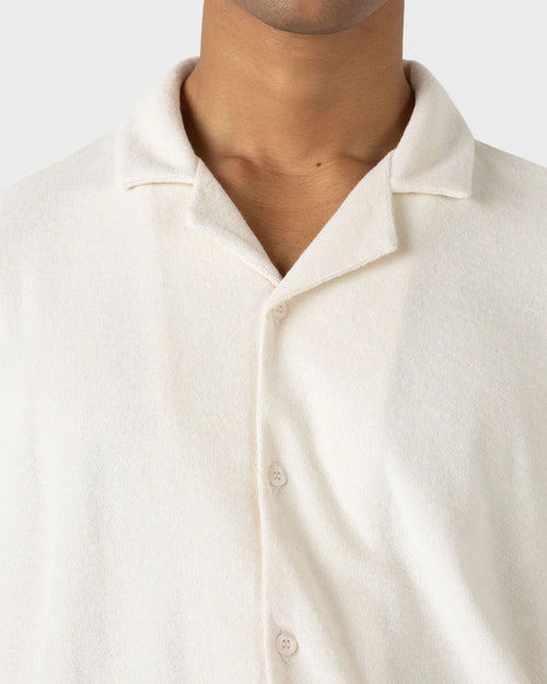 TOWELLING CAMP COLLAR SHIRT / UNDYED