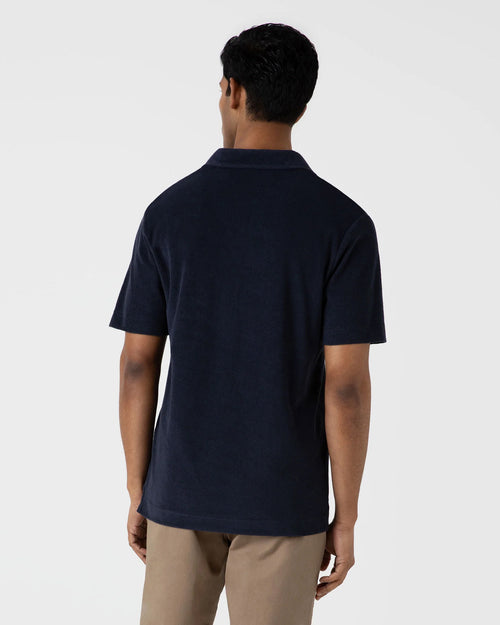 TOWELLING POLO SHIRT / NAVY