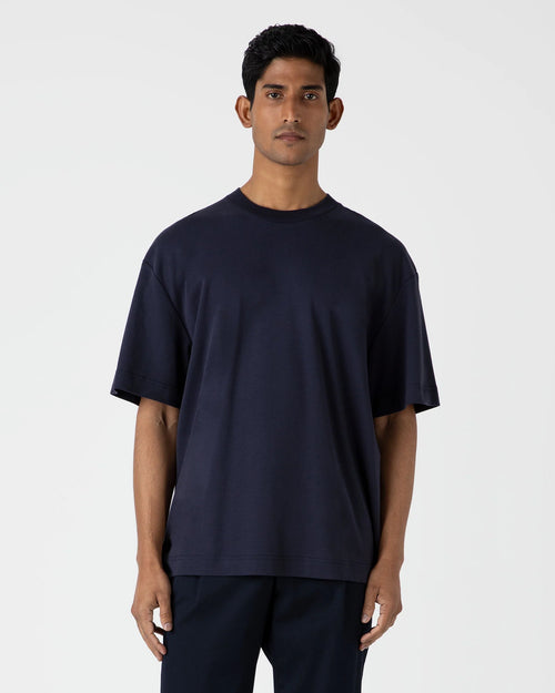 HEAVY WEIGHT OVERSIZED T-SHIRT / NAVY