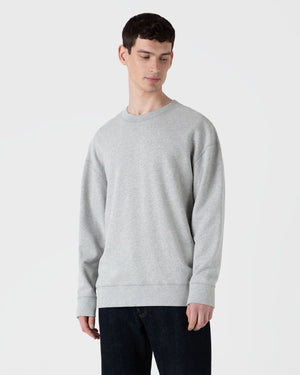 OVERSIZED LOOPBACK SWEATSHIRT / LIGHT GREY MELANGE