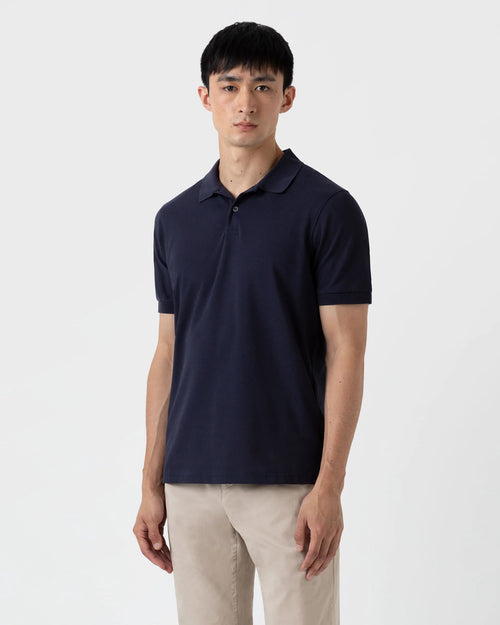 PIQUÉ POLO SHIRT / NAVY