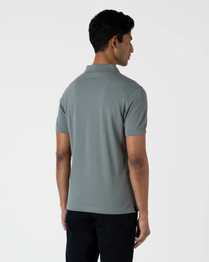 PIQUÉ POLO SHIRT / SMOKE GREEN