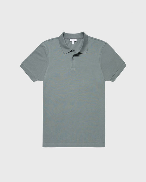 PIQUÉ POLO SHIRT / SMOKE GREEN