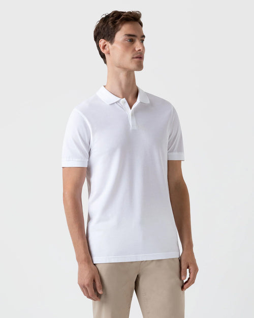 PIQUÉ POLO SHIRT / WHITE