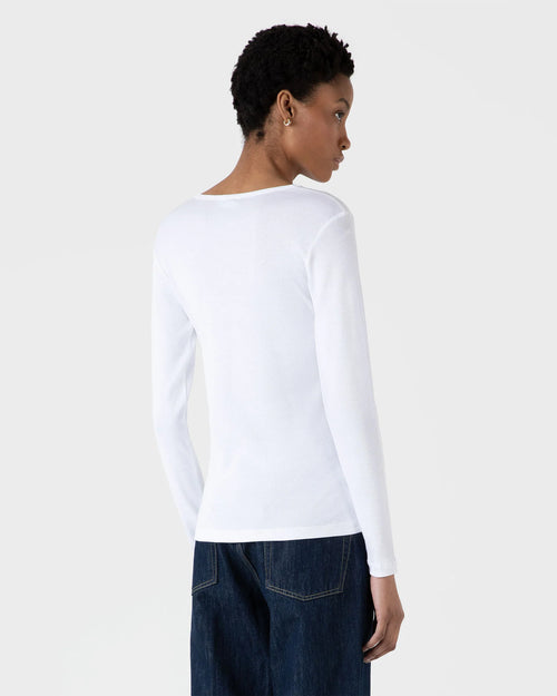 RIB HENLEY / WHITE