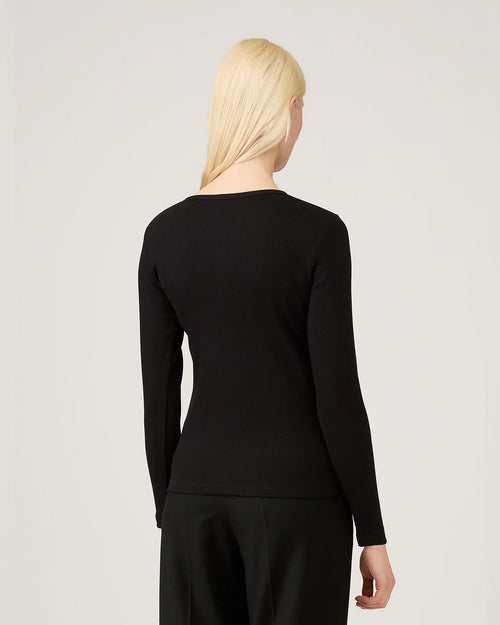 RIB HENLEY / BLACK