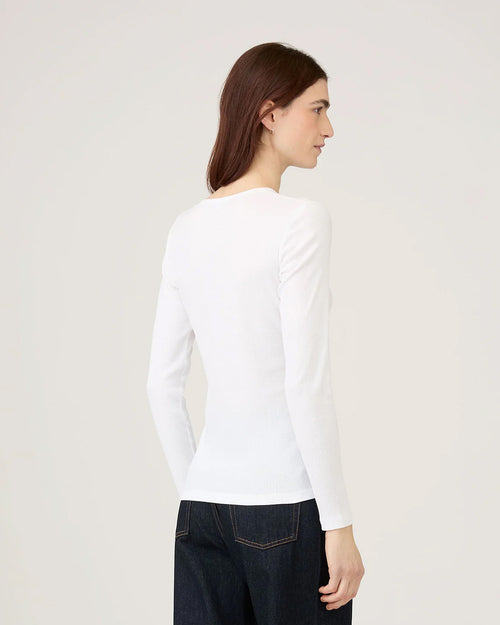 RIB HENLEY / WHITE
