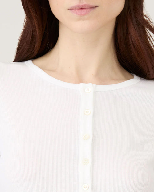 RIB HENLEY / WHITE