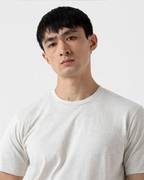 RIVIERA MIDWEIGHT T-SHIRT / ARCHIVE WHITE MELANGE