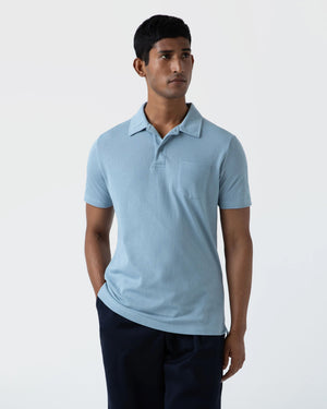 RIVIERA POLO SHIRT / SKY BLUE