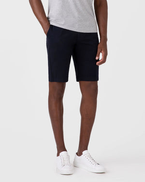 STRETCH COTTON CHINO SHORTS / NAVY