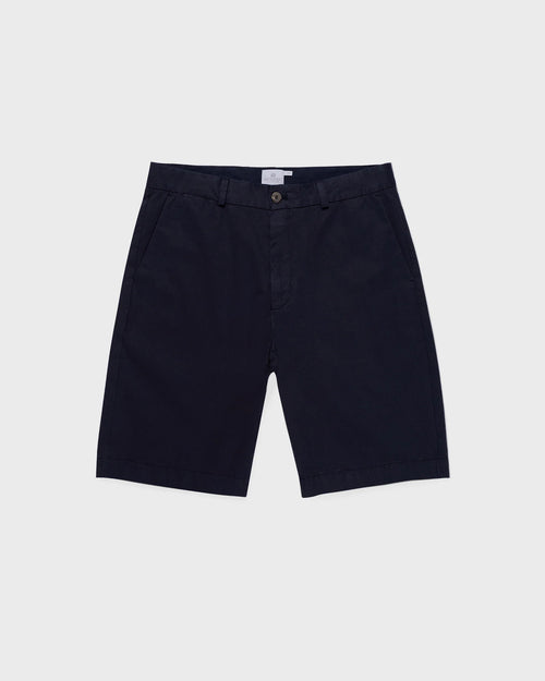 STRETCH COTTON CHINO SHORTS / NAVY