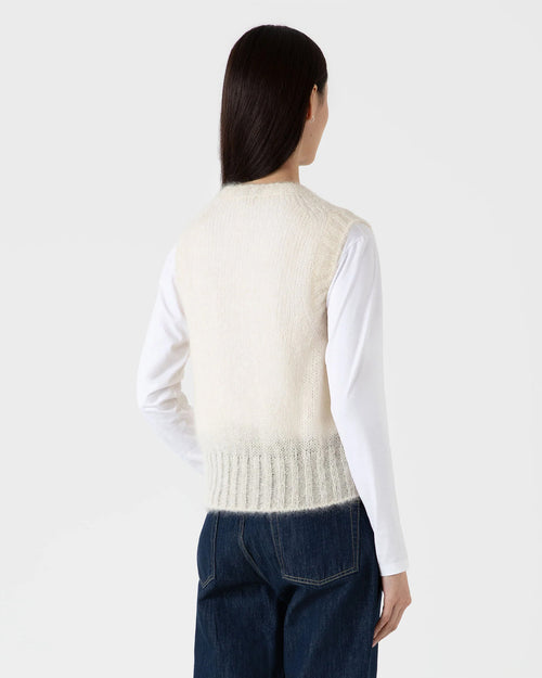 MOHAIR SILK VEST / ECRU